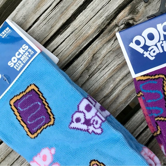 2/$10 NEW Mens 2 Licensed Kellogg’s Pop Tarts Toaster Pastries Fruit Pie Socks - Picture 5 of 5